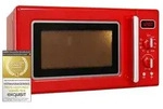 Exquisit Retro Mikrowelle RMW720-3GDIG rot | 20 Liter | 1000 W Grill | Digitale