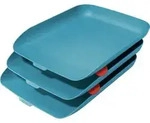 LEITZ Briefablagen-Set Cosy, DIN A4, Polystyrol, blau