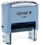 Genie S-402, Selbstf&auml;rbestempel, Benutzerdefinierter Stempel, 47 x 18 mm, Blau, 75