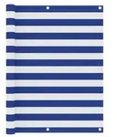 vidaXL Balkon-Sichtschutz Wei&szlig; und Blau 120x400 cm Oxford-Gewebe