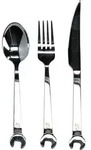 KS Tools Besteck-Set 3er Set Edelstahl Silber 11100 3teilig