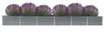 vidaXL Garten-Hochbeet Verzinkter Stahl 480x80x45 cm Grau