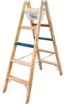 ILLER-LEITER Holz Stufen Stehleiter 2104-7