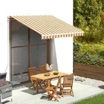 vidaXL Markisenbespannung Gelb und Orange 3x2,5 m