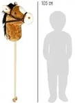 Small Foot Hobby Horse With Sound 105 Cm Wood/Plush Brown/White