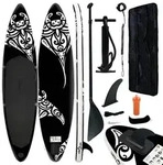 vidaXL SUP-Board-Set Aufblasbar 305x76x15 cm Schwarz