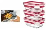 emsa Frischhaltedose CLIP & CLOSE Glas, 0,45 Liter, 3er Set