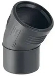 Geberit Silent-PP Bogen, 30 Grad, DN 100, 110mm, PP-MD, Schwarz, 390521141