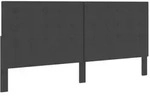 vidaXL Kopfteil Getuftet Dunkelgrau Stoff 200 x 200 cm