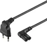 Goobay 73021 Stromkabel Schwarz 5 m C7-Koppler CEE7/14 (73021)