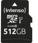 Intenso 512GB microSDXC Performance microSD-Karte 512GB Class 10 UHS-I Wasserdicht
