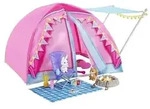 Mattel Barbie Abenteuer zu zweit Camping-Spielset mit Zelt, 2 Barbie-Puppen...