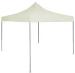 vidaXL Profi-Partyzelt Faltbar 2&times;2 m Stahl Creme