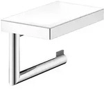 KEUCO 12873019000 Toilettenpapier-Rollenhalter REVA verchromt mit Glas-Ablage