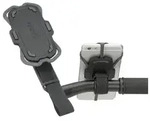 KLICKfix Smartphone Halterung Loop grau/schwarz, mit Klettband Befestigung, schwarz