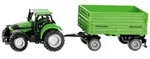 SIKU Spielwaren Landwirtschafts Modell Deutz Agrotron 265 mit 2-Achs-Anh&auml;nger