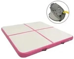 vidaXL Aufblasbare Gymnastikmatte mit Pumpe 200x200x10 cm PVC Rosa