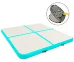 vidaXL Aufblasbare Gymnastikmatte mit Pumpe 200x200x10 cm PVC Gr&uuml;n