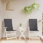vidaXL Gartenstuhlauflagen f&uuml;r Hochlehner 2 Stk. Anthrazit 120x50x3 cm