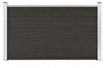vidaXL Zaunelement WPC 180x105 cm Schwarz