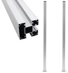 vidaXL Zaunpfosten 2 Stk. Aluminium 185 cm
