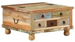 vidaXL Couchtisch Altholz 70x70x38 cm