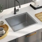 vidaXL Handgemachte Einbausp&uuml;le Edelstahl