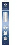 Faltstreifen Fr&ouml;belsterne 1,5x45cmVE=80 St&uuml;ck 2 Designs wei&szlig;/silber