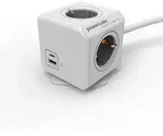 DesignNest PowerCube Extended USB-A + USB-C, 4-fach Verteiler Mehrfach Steckdos