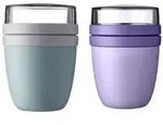 Mepal 2 x Lunchpot Ellipse, 500ml, Polypropyleen (PP), PCTG, Nordic Green/Vivid