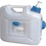 Wasserkanister 12l HDPE m.Ablasshahn+Pumpspender H310x165xT350mm H&Uuml;NERSDORFF