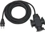 Schutzkontaktverl&auml;ngerung 230 V 10m H07RN-F 3x1,5 mm2 schwarz IP44 BRENNENSTUHL