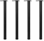 4 h&ouml;henverstellbare Tischbeine Schwarz 870 mm