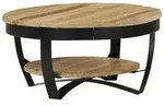 vidaXL Couchtisch Raues Massives Mangoholz 65x32 cm
