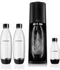 SODASTREAM SodaStream Soda Maker Terra Megapack QC black Schwarz incl 3 bottles