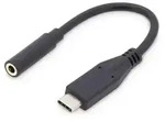 DIGITUS USB C Audio Adapterkabel Typ C -Klinke St/Bu 0,2m,sw Multimedia-Technik