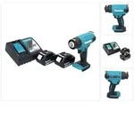 Makita DHG 180 RT Akku Hei&szlig;luftgebl&auml;se 18 V 550 &deg;C + 2x Akku 5,0 Ah +...