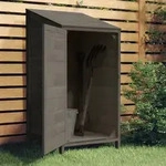 vidaXL Ger&auml;teschuppen Anthrazit 55x52x112 cm Massivholz Tanne