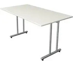 Schreibtisch SmartOffice C-Fu&szlig;-Gestell 140x70x75cm wei&szlig;