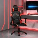 vidaXL Gaming-Stuhl mit Massagefunktion Schwarz und Rot Kunstleder