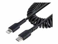 StarTech.com 1m USB C auf Lightning Kabel - spiralkabel - MFi-zertifiziert -