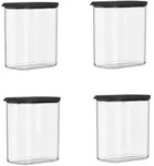 MEPAL | Vorratsdosen Spar-Set 4-teilig | Modula 1500 ml Black Edition | ideal...