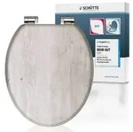 MDF WC-Sitz LIGHT WOOD, mit Absenkautomatik