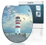 Duroplast WC-Sitz LIGHTHOUSE, mit Absenkautomatik