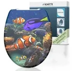 Duroplast WC-Sitz SEA LIFE, mit Absenkautomatik und Schnellverschluss