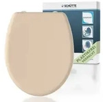 Duroplast WC-Sitz BEIGE, mit Absenkautomatik und Schnellverschluss