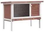 vidaXL Kaninchenstall 1 Ebene Braun Holz