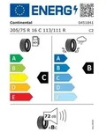 Continental ContiVanContact 100 ( 205/75 R16C 113/111R 10PR )