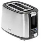 Adler AD 3214 Edelstahl-Toaster f&uuml;r 2 Scheiben mit Br&ouml;tchenrost & 7 Stufen - Silber