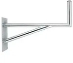 PremiumX 80cm Wandhalter mit St&uuml;tzelement Stahl verzinkt &Oslash; 48mm Winkel